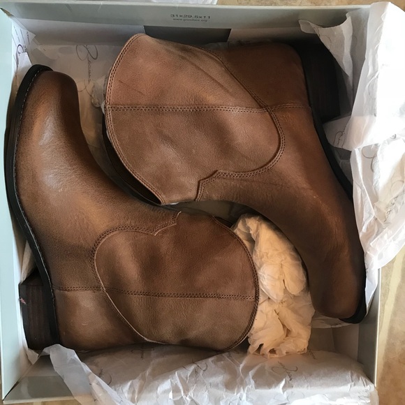 Jessica simpson cranaby leather bootie brown 8 - Picture 4 of 8